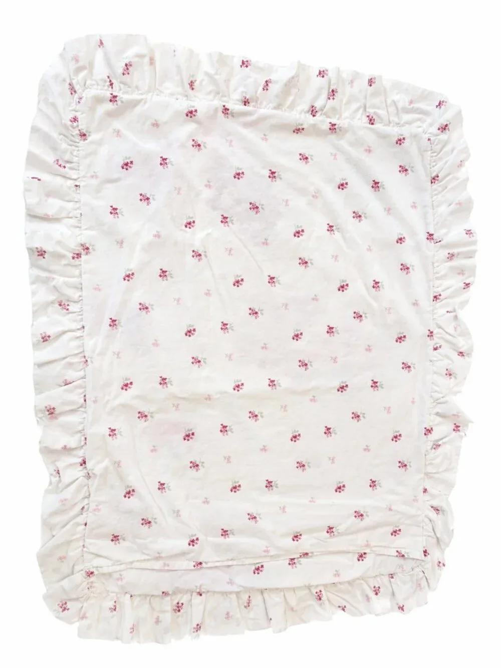 Simply Shabby Chic Floral Ruffle Pillowcase Cotton Standard Queen Size Bedding